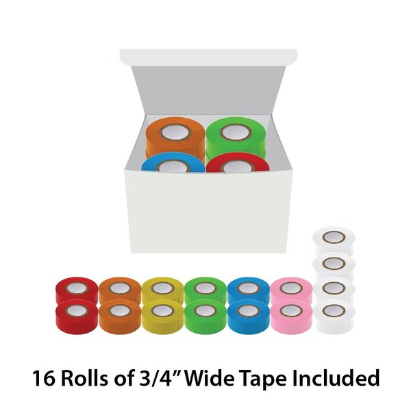 Globe Scientific Labeling Tape, 3/4" x 500" per Roll, 4 Rolls/Box, Salmon, 4PK LT-075X500S